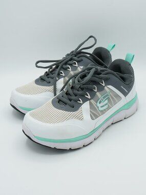Spira CloudWalker Extra Wide 4E Walking Shoes White Grey Mint Women's Size 6